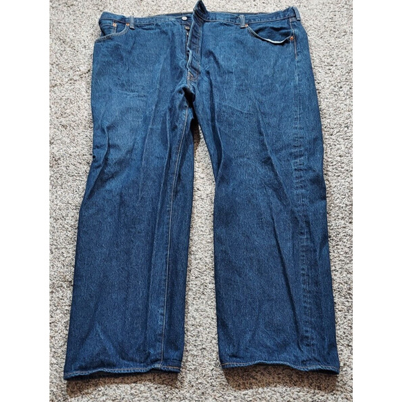Levis 501 XX Jeans Mens 49x28 Blue Seven Button Fly Red Tab - Picture 1 of 12